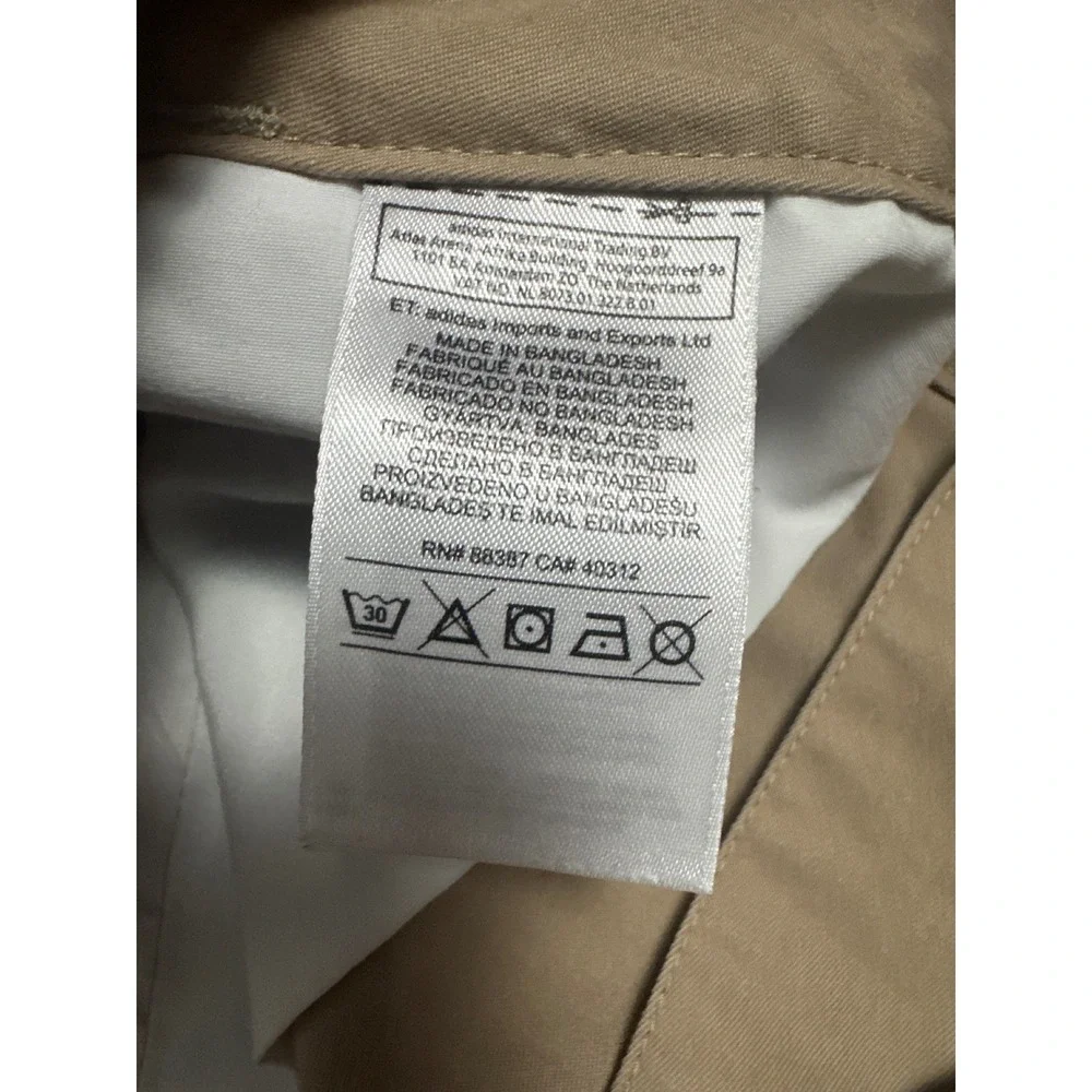 Adidas Chino Shorts Mens 34 Tan Excellent Skateboarding Rider Approved‎ Khaki